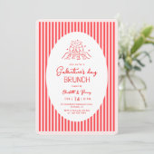 Pink Red Galentine's Party Invitation 招待状 (スタンド正面)