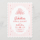 Pink Red Galentine's Party Invitation 招待状 (正面)