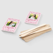 Pink Red Hand Drawn Doodle Graduation 2 Photo Fun ハンドファン (組立なし)