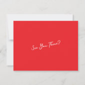 Pink + Red Hand Written Wedding RSVP Card (裏面)