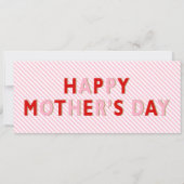 Pink Red Happy Mother's Day Gift Voucher Card 招待状 (裏面)