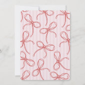 Pink & Red Heart Lingerie Bachelorette Party 招待状 (裏面)