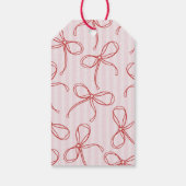 Pink & Red Heart Lingerie Bachelorette Party Favor ギフトタグ (裏面)