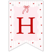Pink Red Heart Little Sweetheart Happy Birthday バンティングフラッグ (第2の旗)