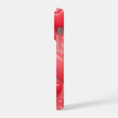 Pink & Red Hearts Bubble Pattern iPhoneケース (左側面)
