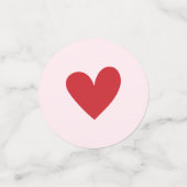 Pink Red Hearts Little Sweetheart Valentine コンフェッティ (スモール正面)