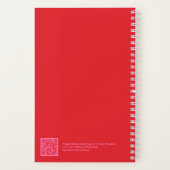 Pink & Red Illustrated Hearts Spiral Notebook ノートブック (裏面)