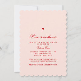 Pink & Red Love is in the Air Bridal Shower 招待状