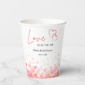 Pink & Red Love is in the Air Bridal Shower  紙コップ (裏面)