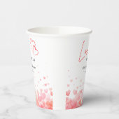 Pink & Red Love is in the Air Bridal Shower  紙コップ (左)