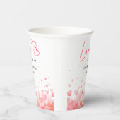 Pink & Red Love is in the Air Bridal Shower  紙コップ (右)