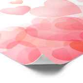 Pink Red Love is in the Air Bridal Shower Welcome  ポスター (角)