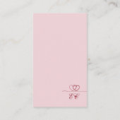 Pink Red Modern Mix and Match Wedding RSVP Card 名刺 (裏面)