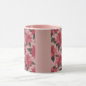 Pink Red Poinsettias Combo Mug マグカップ (中央)