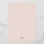 Pink & Red Romantic Rose Spring Floral Wedding 箔招待状 (裏面)