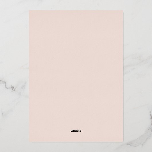 Pink & Red Romantic Rose Spring Floral Wedding 箔招待状 (裏面)