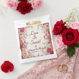 Pink & Red Romantic Rose Spring Wedding  フェイバーバッグ