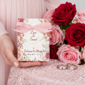 Pink & Red Romantic Rose Spring Wedding  フェイバーボックス