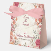 Pink & Red Romantic Rose Spring Wedding フェイバーボックス (正面)
