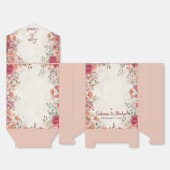 Pink & Red Romantic Rose Spring Wedding フェイバーボックス (見開き)