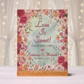 Pink & Red Romantic Spring Wedding Favors アクリルサイン