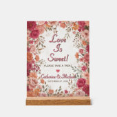 Pink & Red Romantic Spring Wedding Favors アクリルサイン (正面)