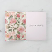 Pink Red Rose Petals Heart Valentine's Day カード (内部)