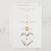 Pink Red Shades Heart Luxury Romantic Botanical (正面/裏面)