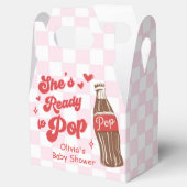Pink Red She's Ready to Pop Baby Shower フェイバーボックス (オープン)