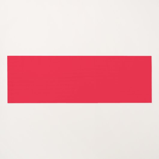 Pink Red Strawberries Floral  Pattern Monogram ヨガマット (裏面(横))