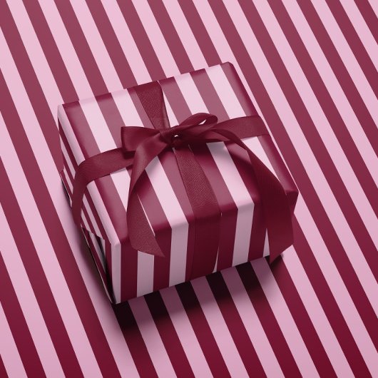 Pink red stripe Christmas Wrapping paper ラッピングペーパー