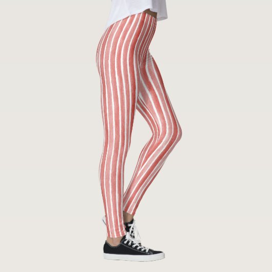 Pink Red Stripes レギンス (右)