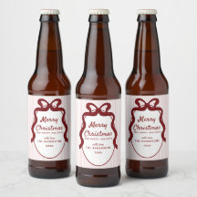 Pink & Red Stripes & Bow Frame Christmas 