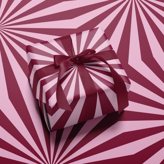 Pink red swirly Christmas Wrapping paper ラッピングペーパー