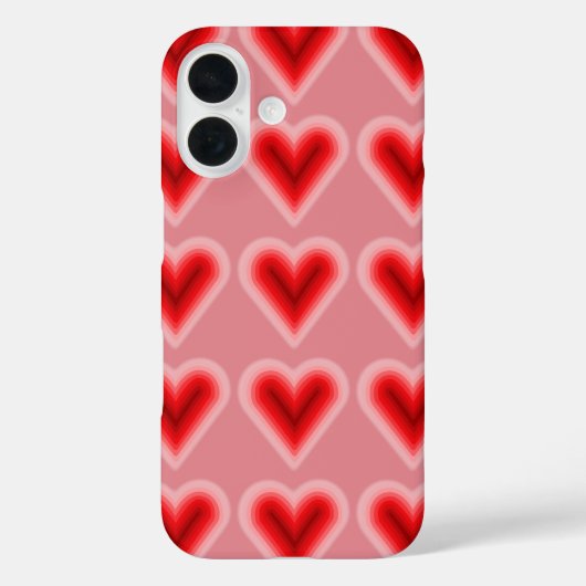 Pink & Red Valentine's Day Heart Case-Mate iPhoneケース (裏面)