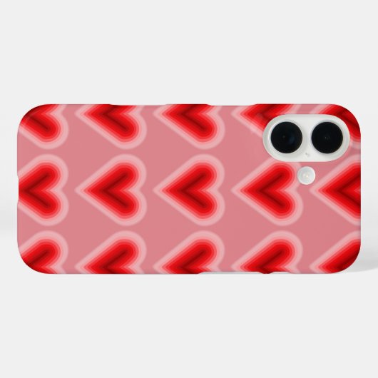 Pink & Red Valentine's Day Heart Case-Mate iPhoneケース (裏面 (横))