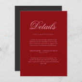 Pink Red Valentines Elegant Neutral Details Card エンクロージャーカード (正面/裏面)