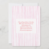 Pink Red Wavy Baby Shower Girl Invitation 招待状 (裏面)