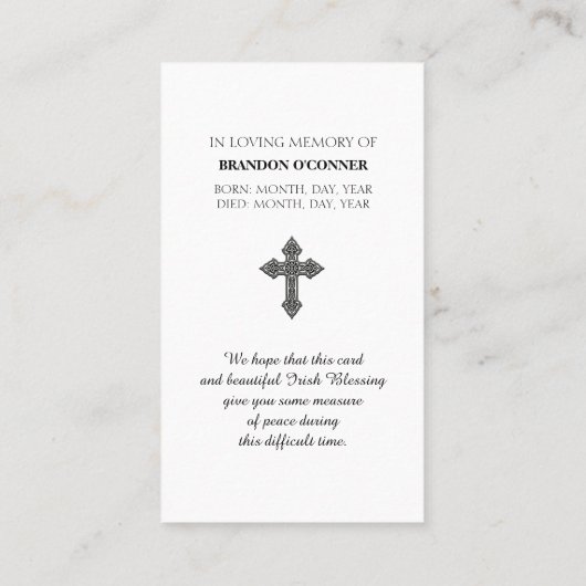 Pink Red Yellow Green Blue Memorial Service Card 名刺 (裏面)