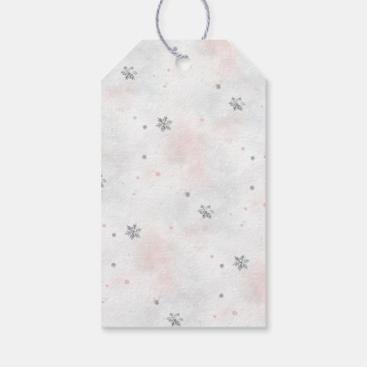 Pink Reindeer Christmas ギフトタグ (裏面)