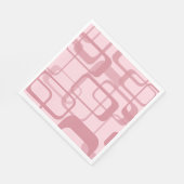 Pink Retro 60's 70's Abstract Pattern スタンダードランチョンナプキン (角)