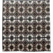 Pink Retro Art Deco Shower Curtain シャワーカーテン (正面)