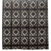 Pink Retro Art Deco Shower Curtain シャワーカーテン (正面)