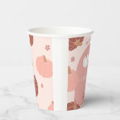 Pink Retro Boho Pumpkin 1st Birthday Paper Cup 紙コップ (右)