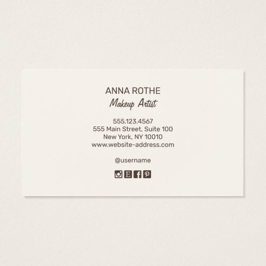 Pink Retro Bombshell Beauty Makeup Artist Girl (裏面)