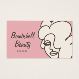 Pink Retro Bombshell Beauty Makeup Artist Girl