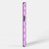 Pink retro checker pattern Case-Mate iPhone case iPhoneケース (右側面)