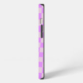 Pink retro checker pattern Case-Mate iPhone case iPhoneケース (左側面)