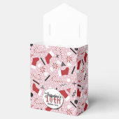 Pink Retro Christmas Peppermint Birthday  フェイバーボックス (オープン)