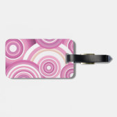 Pink Retro Circles Pattern ラゲッジタグ (裏面横)
